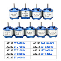 A2212 Brushless Motor 930KV 1000KV 1400KV 2200KV 2450KV 2700KV For RC Aircraft Plane Multi-copter Brushless Outrunner Motor