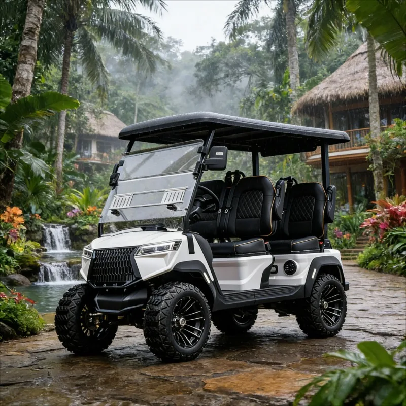 Airo LSV Vehículo de Baja Velocidad, Buggy Eléctrico de 4 Plazas para Golf - Compacto, de Largo Alcance, para Conducción Recreativa, Manejo Suave, Golf