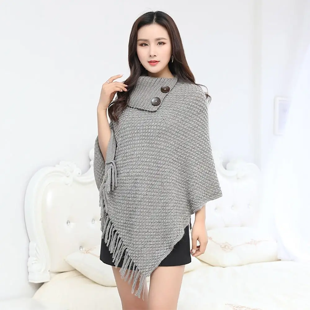 

Модный шарф-накидка с пуговицами, теплый, из имитации кашемира, для ношения поверх плеч, повседневный, асимметричный, для женщин