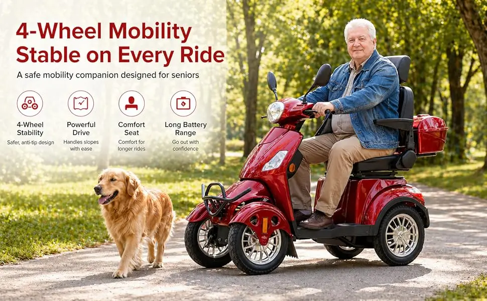 safe mobility cart for seniors stable comfort long range