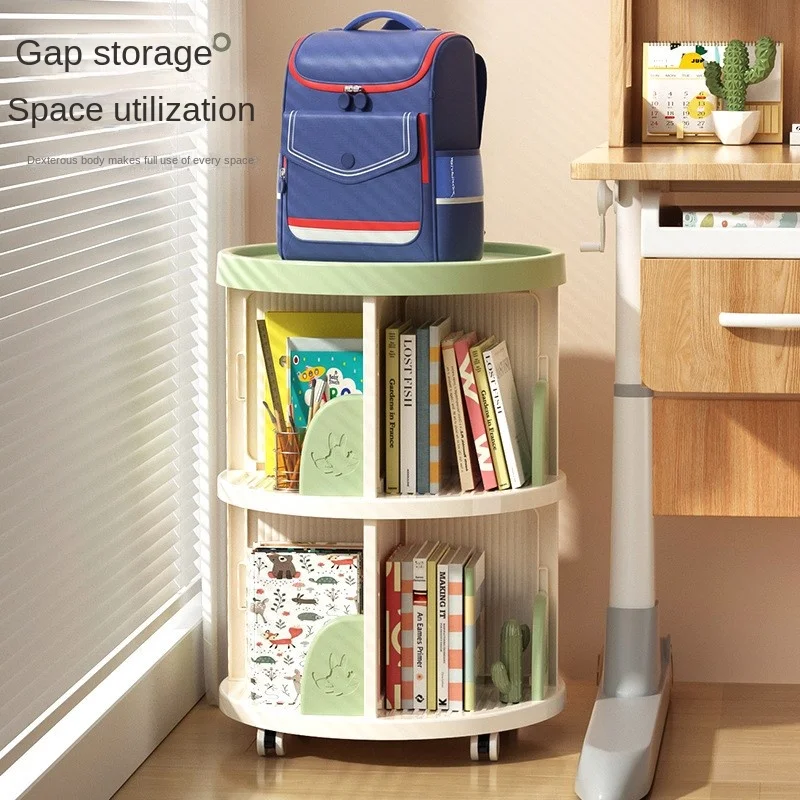 Wskins-Étagère multifonctionnelle pour enfants, armoire de rangement multicouche, mobile, rotative, coin de salon, divers, nouveau