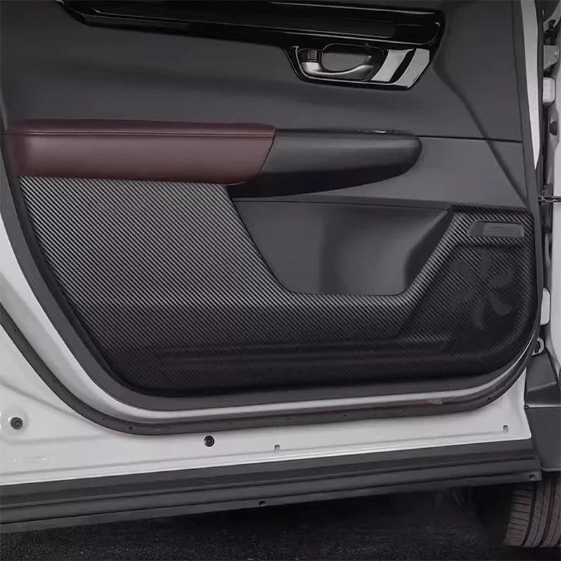 

Fit For Honda CRV CR-V 2023-2025 2026 Car Door Anti Kick Pad Carbon Fiber Leather Texture Anti Dirt Protective Sticker Accessory