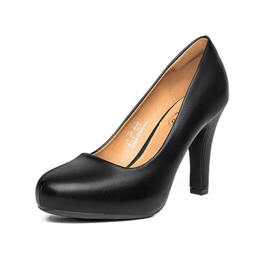 

Trary High Heels, Black Heels White Heels Brown Heels Nude Heels Platform Heels, 3.2IN High Heel Closed Round Toe Pumps Dress O