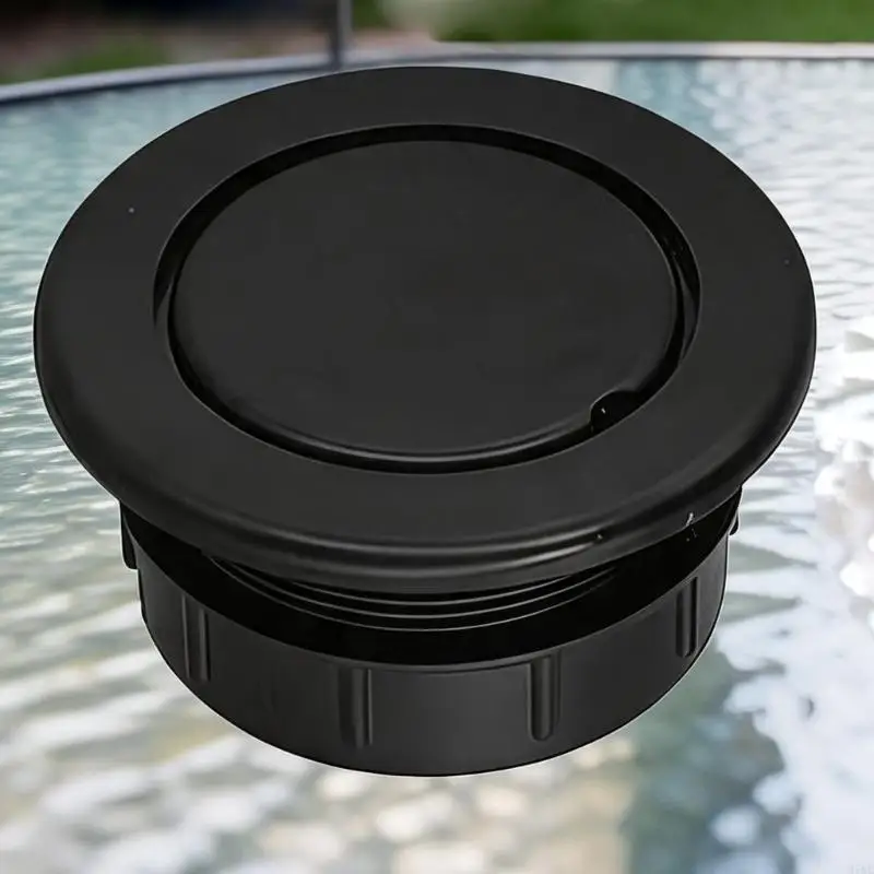 M76E Schwarzer Schirmloch-Abdeckstopfen für Terrassentischöffnungen mit Mittelkappe – Detail 7