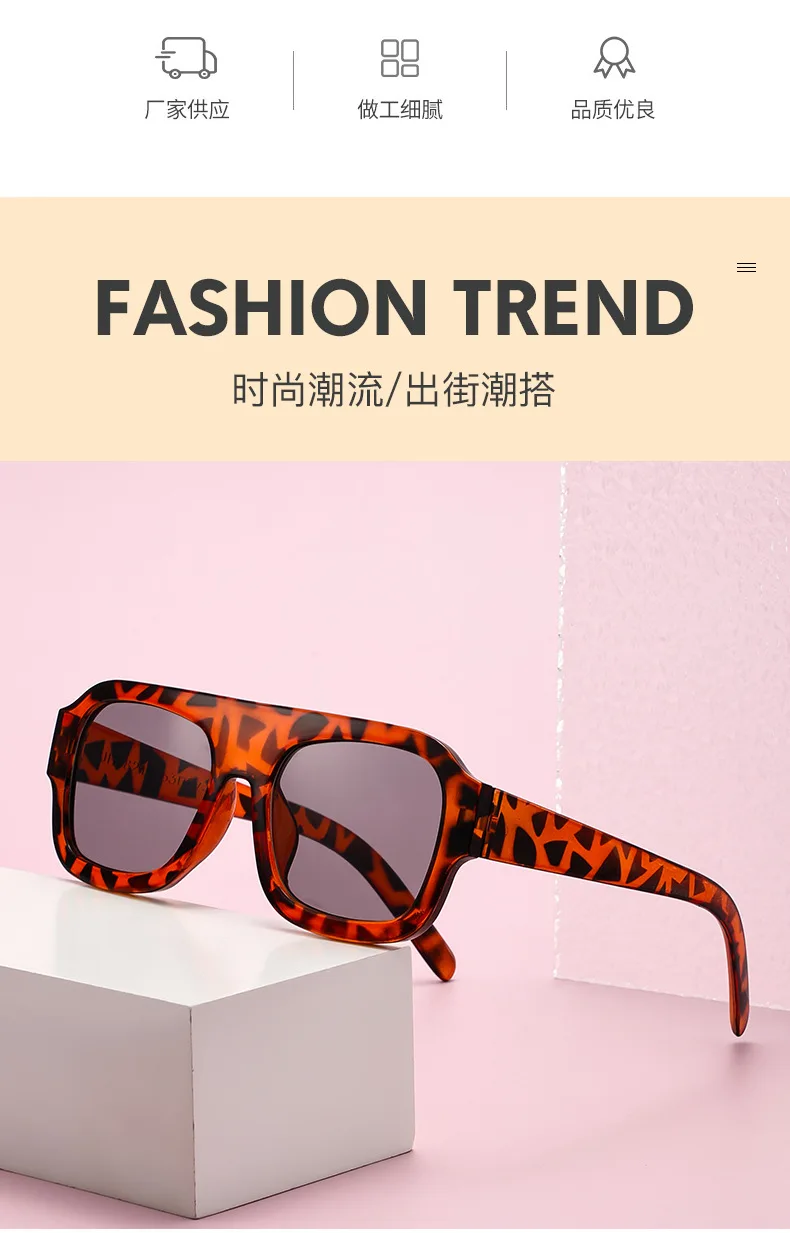 Europäischen Amerikanischen Stil Sonnenbrille Frauen Quadratische Form Große Größe Sonnenbrille Frauen Angeln Fahren Männer Sonnenbrille – Detail 2