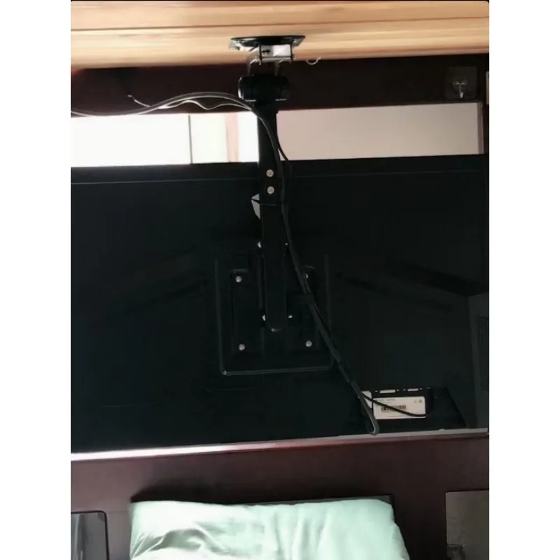 Motorized Ceiling TV Bracket Remote Control Flip Down Pitched Roof Foldable Lift Mount