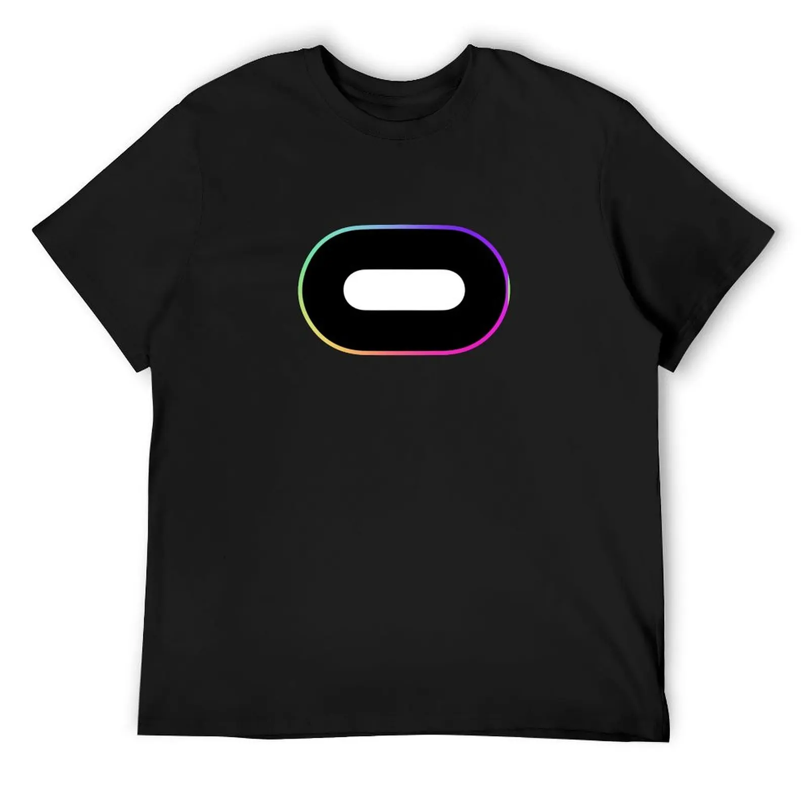 

Футболка с логотипом Rainbow Outline Oculus VR, милые топы для любителей спорта, мужская одежда больших размеров