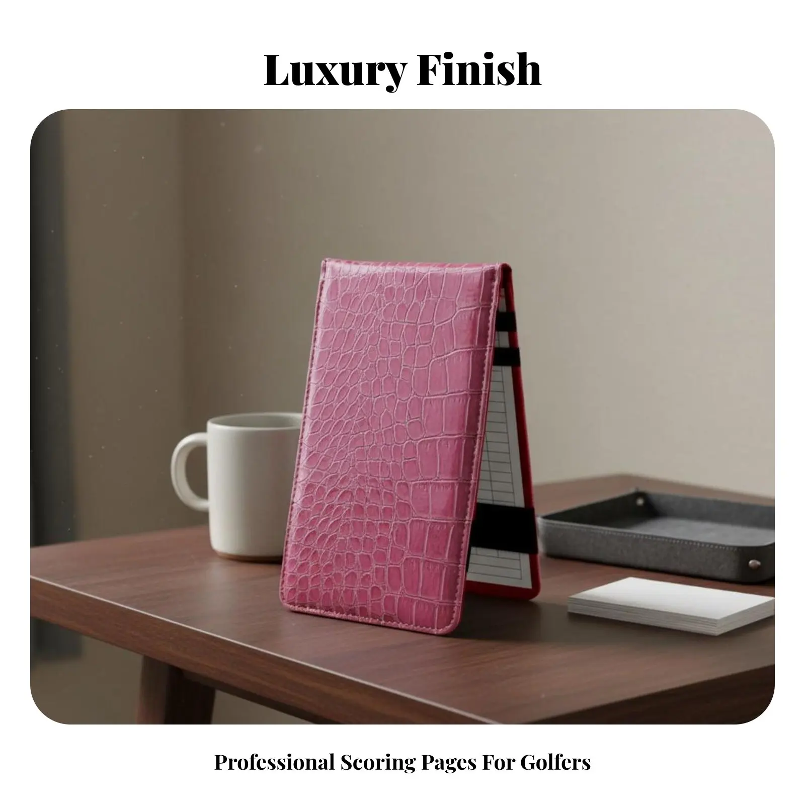 

Pattern Score Card Book Perfect Gift Links Scorecard Holder PU Leather Scorebook Long-Lasting Links Score Booklet