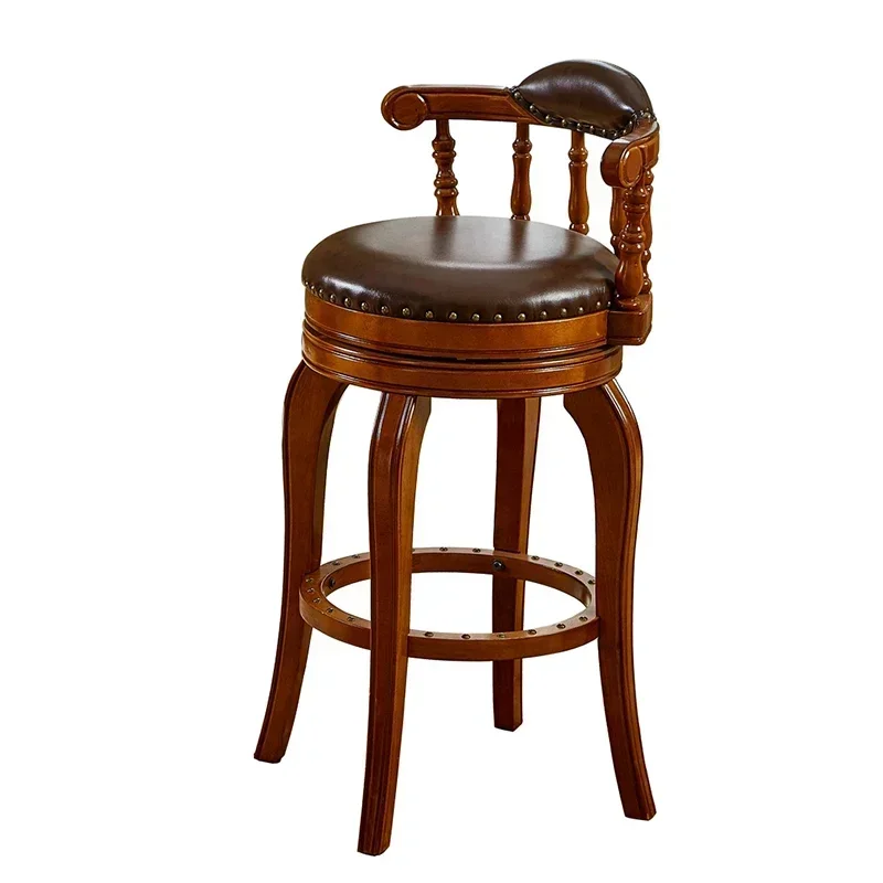 

Rotate Luxury Bar Chairs Nordic Wooden Outdoor Relaxing Design Bar Chairs Living Room Kitchen Furniture WZ50BC