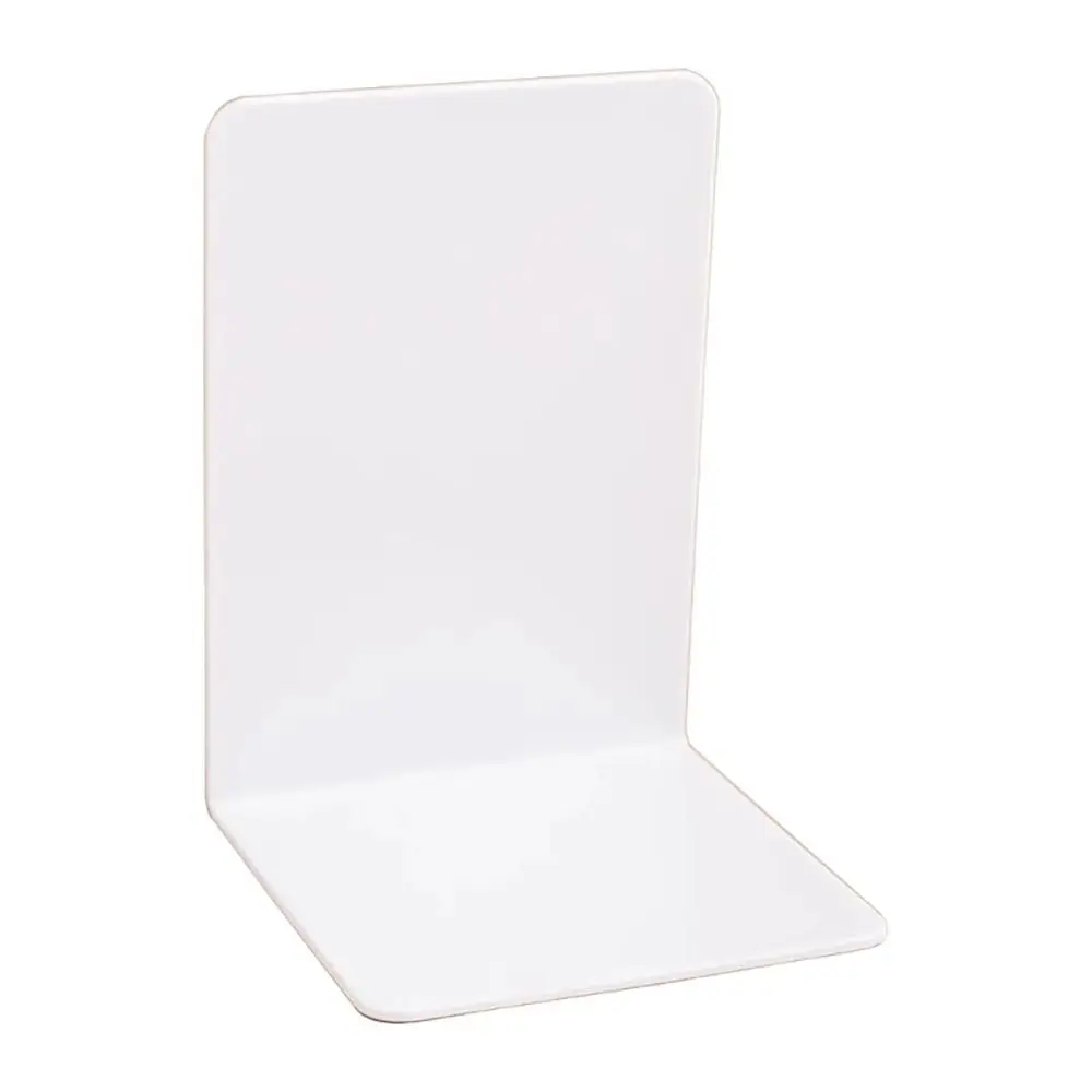 1/2Pcs L-Shaped Simple Bookend with Anti-slip Design Thickened Book Stoppers Holders Plastic Decorative Book End Stand Rack