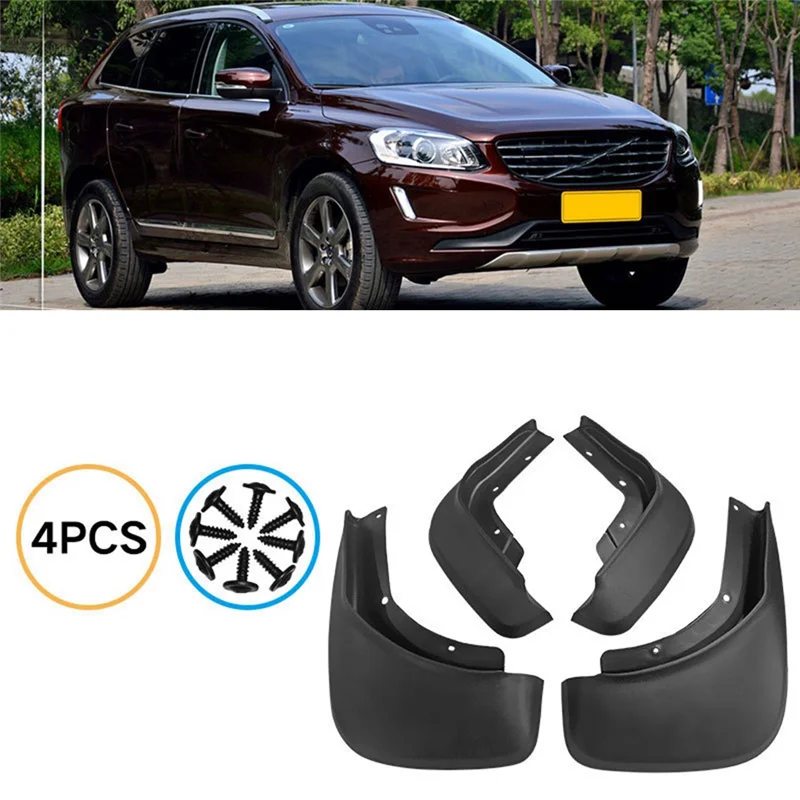 

4PCS Car Mudguard Mud Flaps Splash Mud Guard Fender For Volvo XC60 2014-2017 Car Accessories