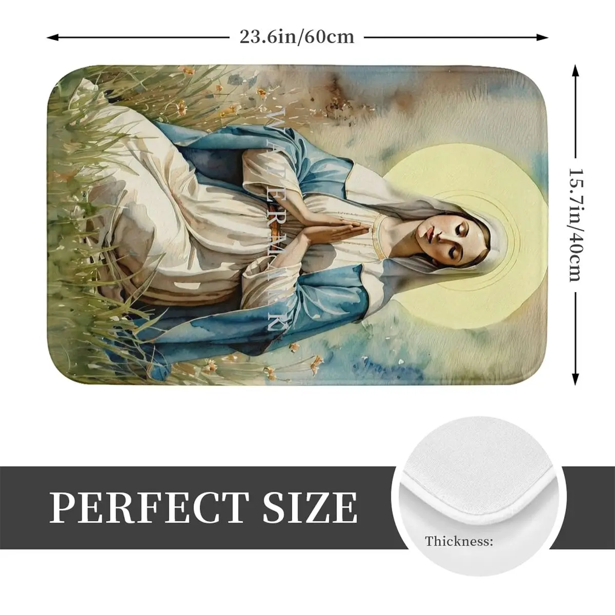 Virgin Mary Of Guadalupe Mexico Catholic Saint Doormat Kitchen Entrance Home Floor Mat Anti-slip Carpet Rug for Living room Mats