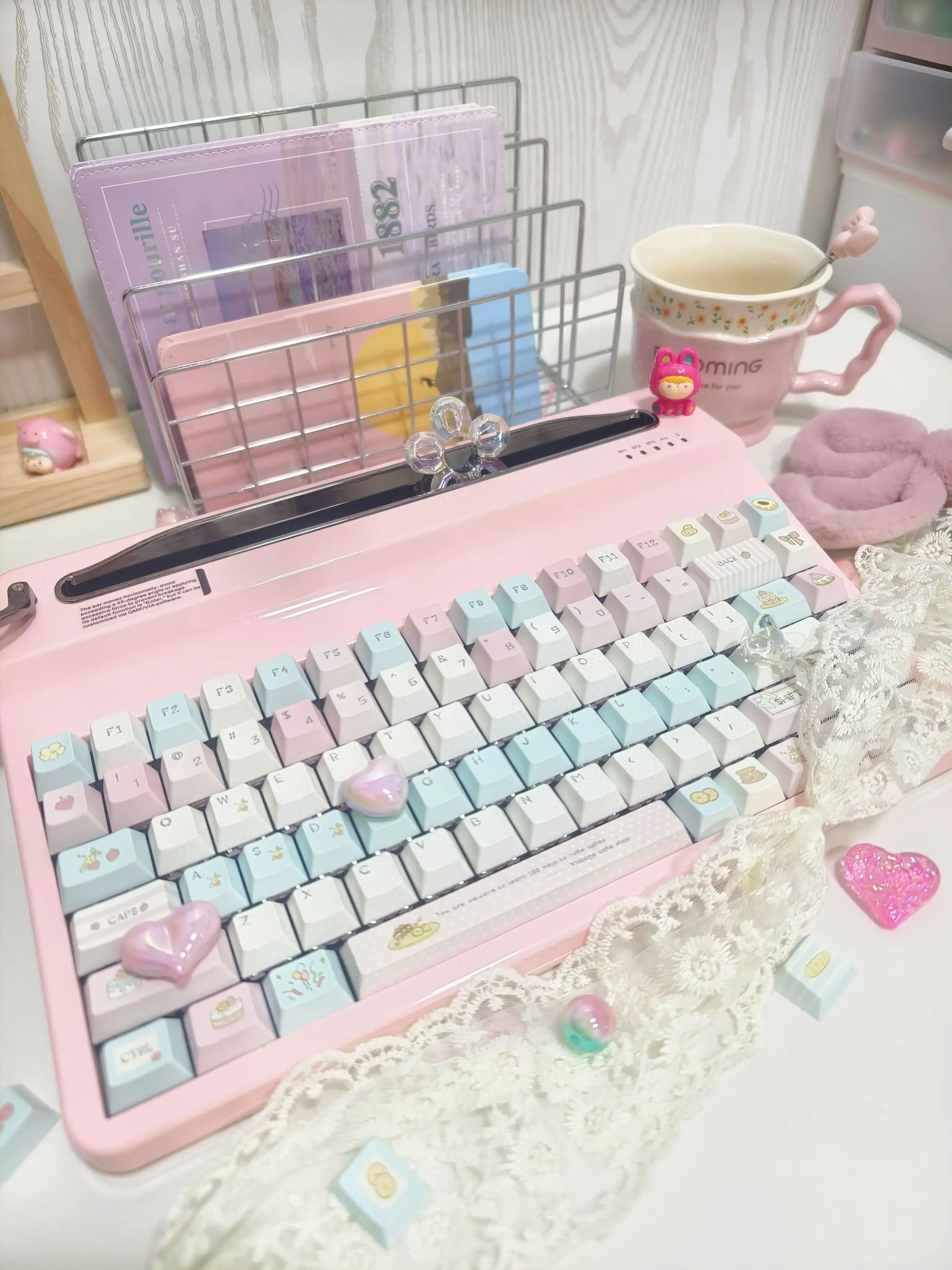 

Typical cute personalized keycaps [a cup of berries is good] full five-sided hot sublimation full set of keycaps cute limited ed
