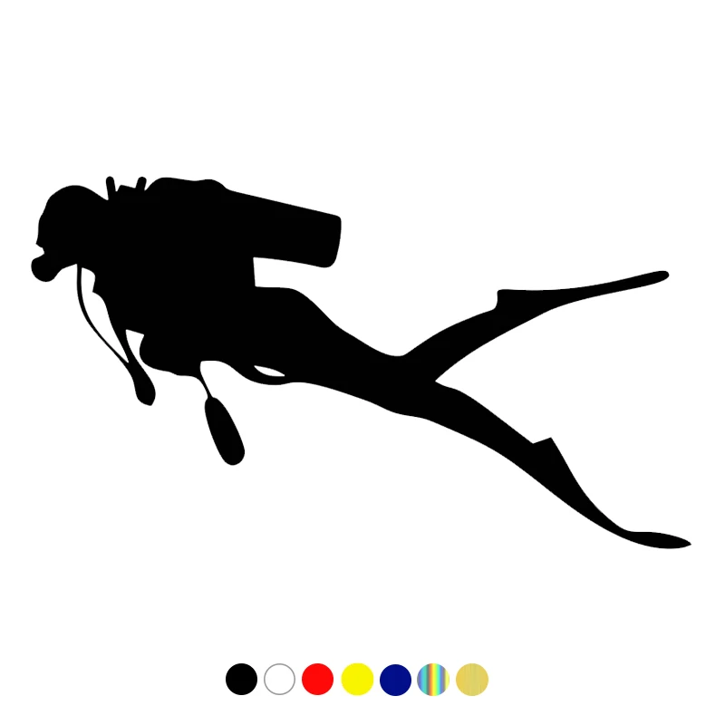 CS-267#11*20cm Sticker on Auto Diving, Diving Version 5 Funny Car Sticker and Decal White/Black Vinyl Auto Car Stickers