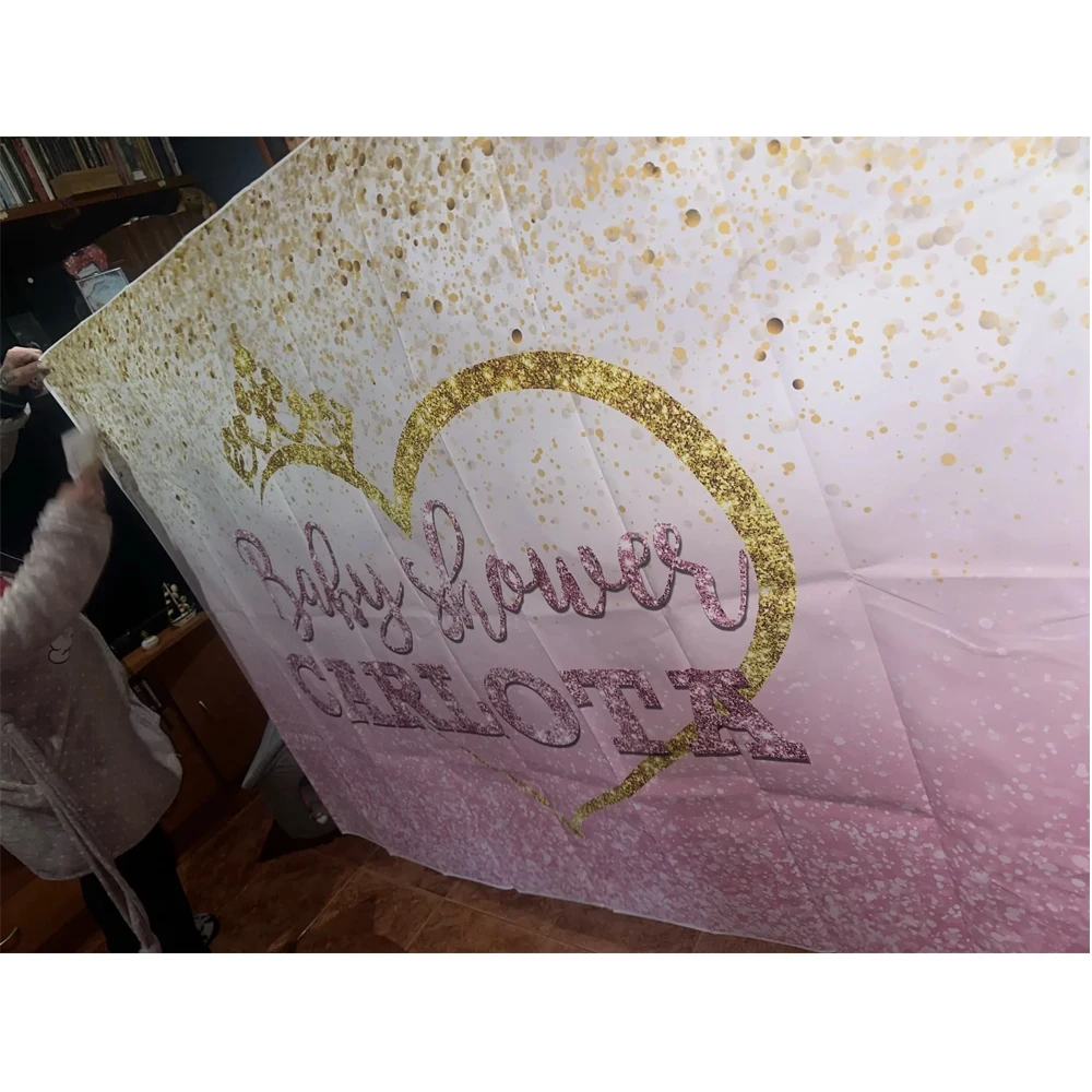 실버 도트 사진을위한 생일 축하 파티 배경 이름 사용자 정의 배너 포스터 아기 어린이 초상화 사진 배경