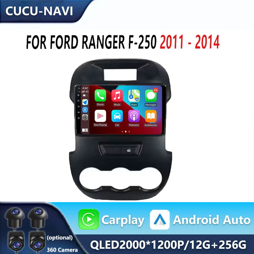 

Android Auto для Ford RANGER F-250 2011-2014 Автомобильный видеомультимедийный плеер Bluetooth-навигация QLED IPS-экран 4G WIFI
