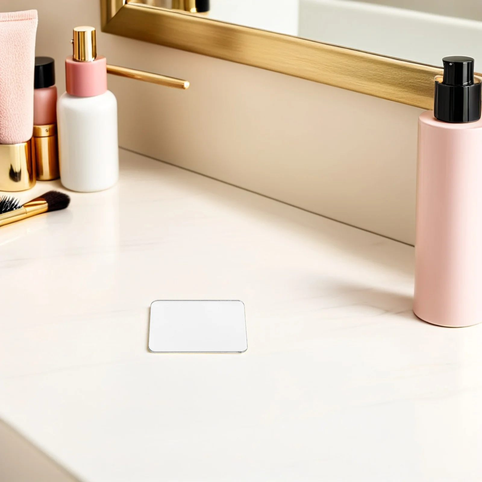 Calcomanía para espejo trasero de teléfono, adhesivo reflectante transparente para espejo de maquillaje, compacto, conveniente para llevar todos los días, 6 uds.