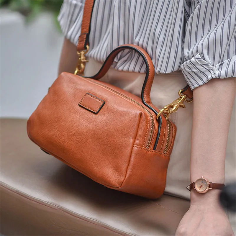 Fashion Casual Luxury Natural Genuine Leather Women's Shoulder Crossbody Bag Organizer Designer Real Cowhide Small Handbag