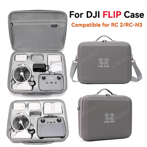 Bolsa de almacenamiento para DJI Flip RC 2/RC-N3, estuche rígido de transporte, bolso impermeable, protección, caja de viaje, accesorios para Dron
