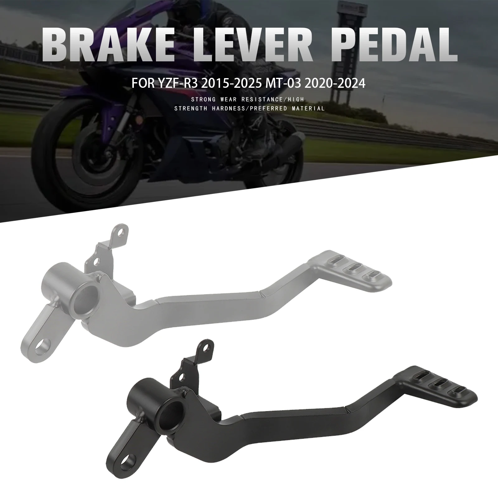 

Для Yamaha YZF-R3 YZF R3 YZFR3 2015-2025 MT-03 MT 03 MT03 2020-2024 мотоциклетная задняя педаль тормоза, аксессуары для рычага ножного тормоза