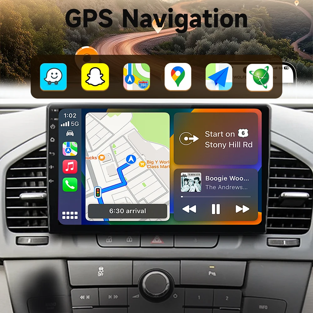 Wireless CarPlay Android Auto Car Radio For Buick Regal Opel Insignia 2009 - 2013 GPS Multimedia 2 din Player Stereo DVD 4 G - view 2