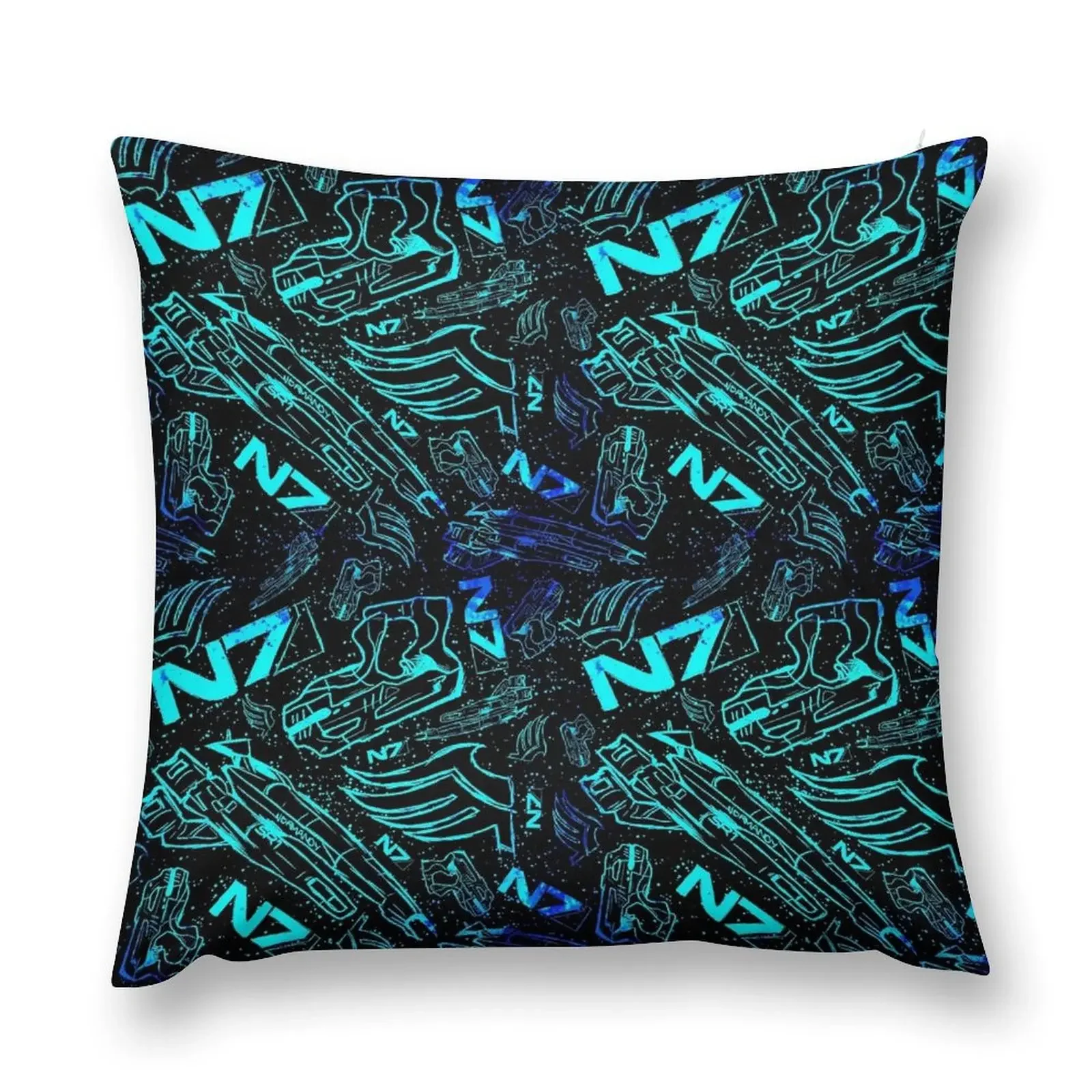 Paragon Shepard Pattern Effect Mass Gaming Gamer Sci-Fi Throw Pillow Christmas Pillow Cases Cushions Home Decor pillow