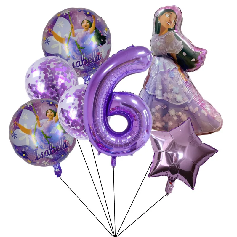 7 قطعة الكرتون إنكانتو إيزابيلا بالونات الحفلات مجموعة 32 بوصة عدد احباط بالونات الفتيات 1 2 3 4 5 6 7 8 9th عيد ميلاد ديكور الهواء Globos #5