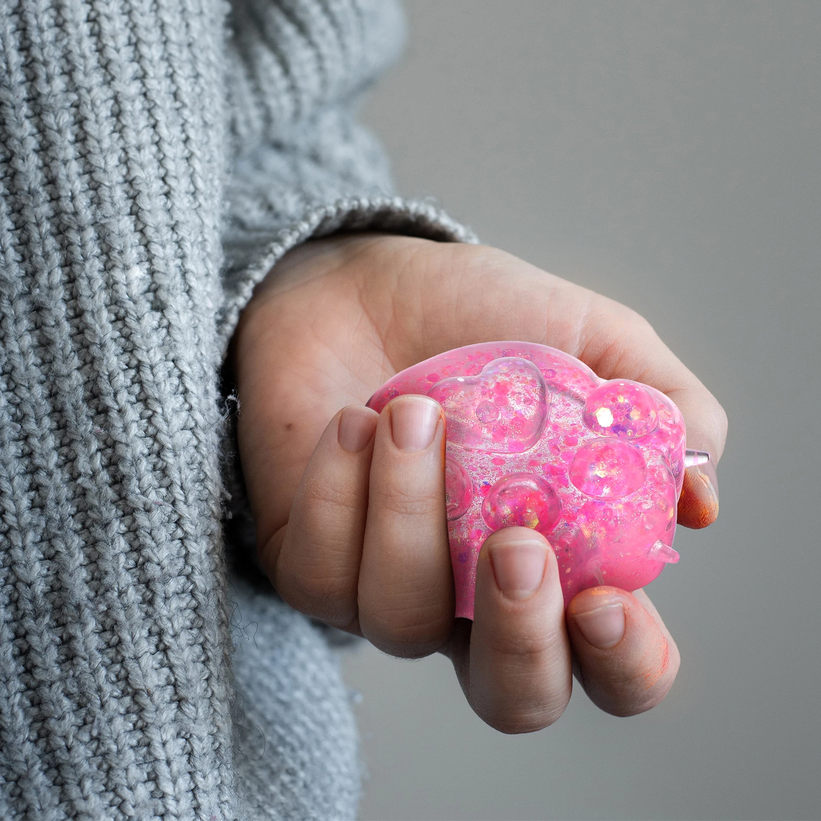 4pcs Squishy Realistic Squeeze Soft Kawaii Sensory Funny Stress Relief Fidget For Kids Adults Home Office Travel Pink