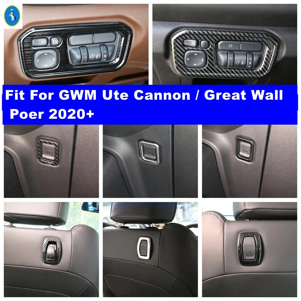 Auto Lights Switch Panel / Copilot Backrest Hook Cover Trim Accessories Fit For GWM Ute Cannon / Great Wall Poer 2020 2021 2022