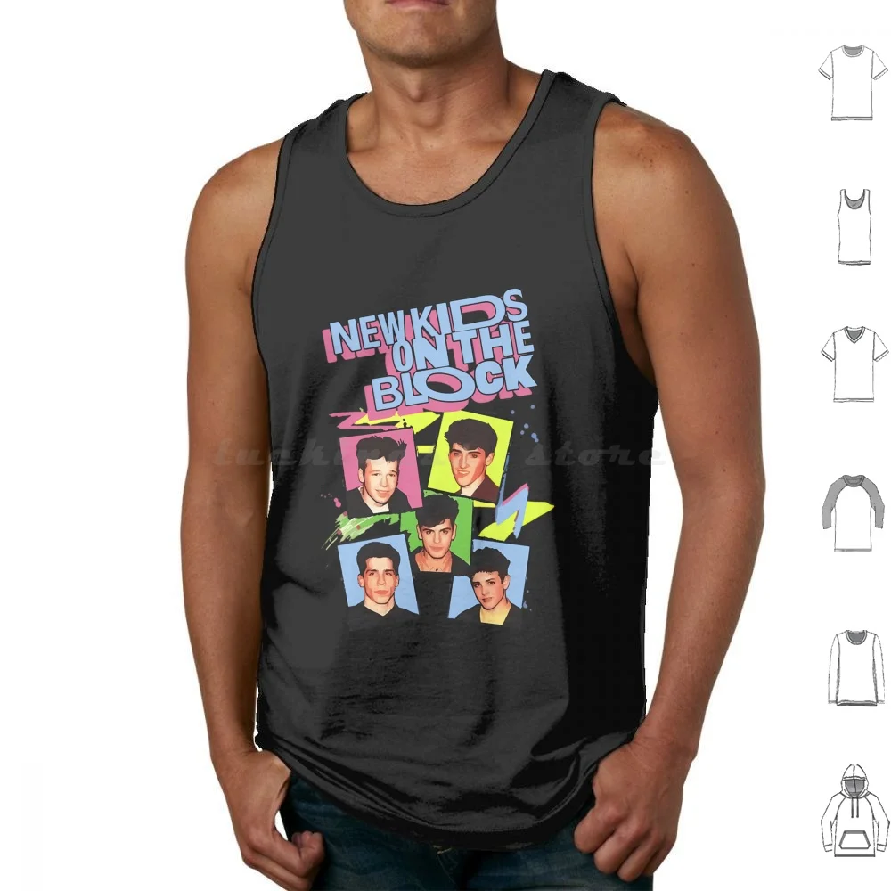 Vintage Nkotb Band Music Configuración Camisetas sin mangas oficiales Estampado Algodón Vintage Nkotb Band Música Configuración Oficial