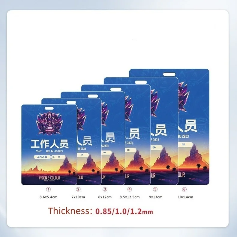 

Wholesale Customized Full Color Printed Logo 1mm Thick PVC ID Card Exhibition Event Campus Office Employee Badge