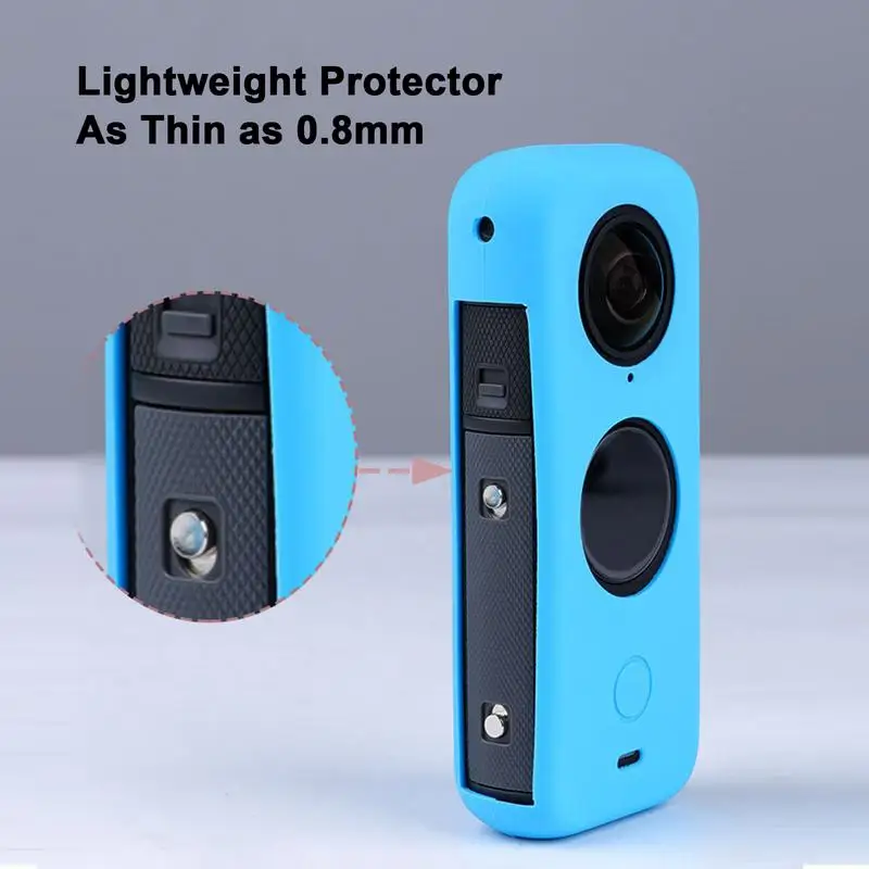 Full Body Dust-proof Silicone Case with Lens Cover for Insta 360 ONE X2 Panoramic Camera Accessories Camera Protective Case