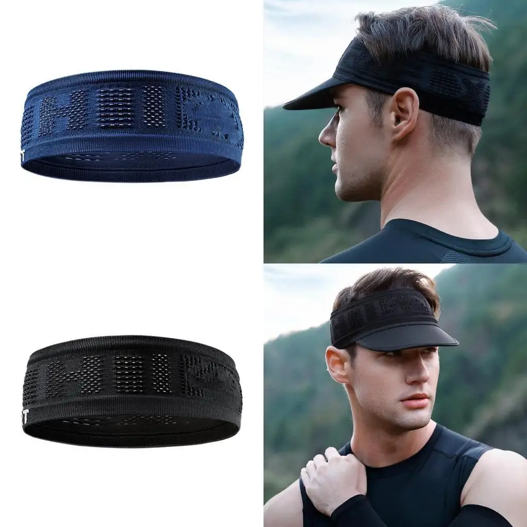 

652F Elastic Fitness Headbands for Men Women Fitness Headbands Workout Sweatbands for Sports Running Cycling Tennis Gym