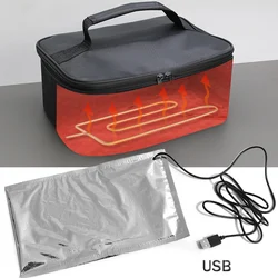 USB Plug Electric Heated Plate Food Water Drink Milk Thermostat Heater Gasket Portable Bento Lunch Box Heating Pad 5V 12V 24V