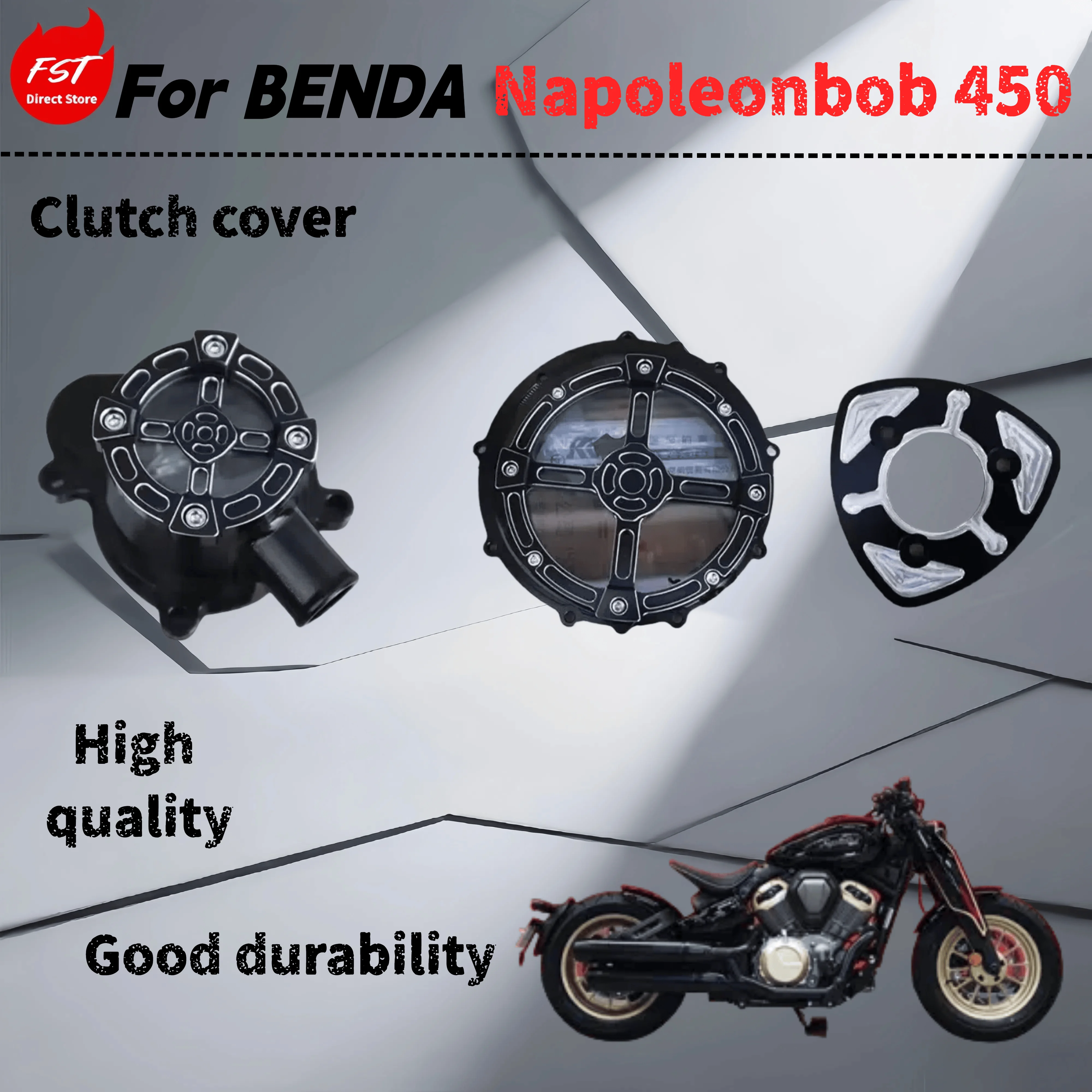 

For Benda Napoleonbob 450 modified clear clutch side cover engine water pump cover