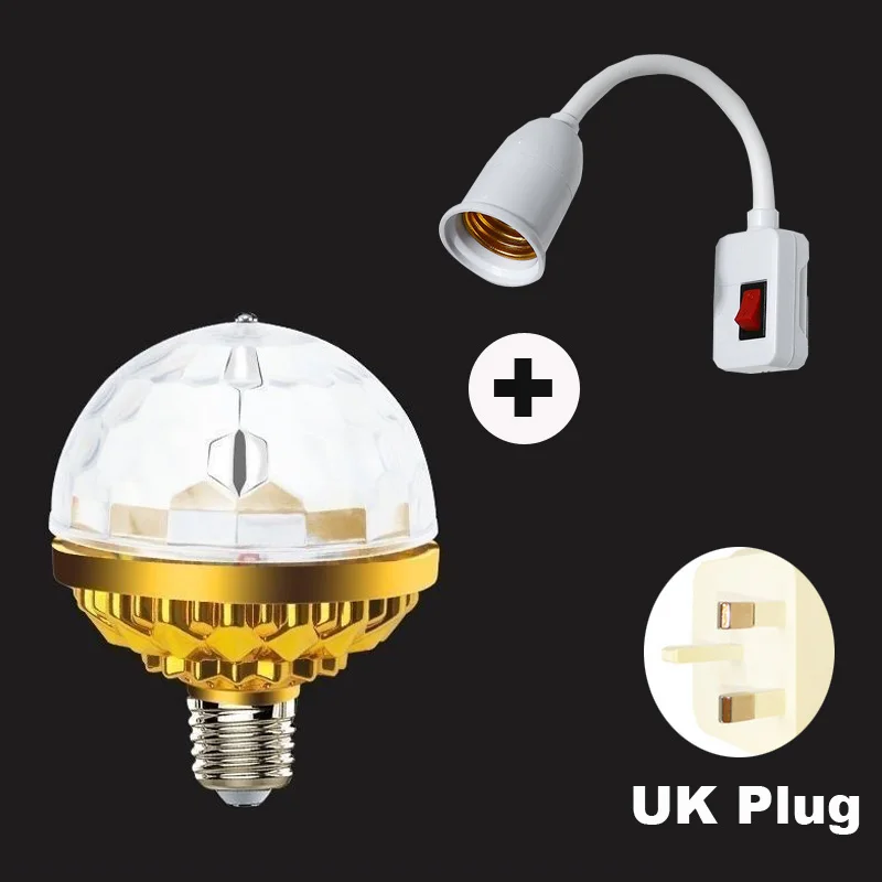 الملونة E27 الدورية الغلاف الجوي 360 ماجيك الكرة لمبة التلقائي المرحلة تأثير LED مصباح ضوء الليل ل DJ ديسكو KTV حفلة الرقص
