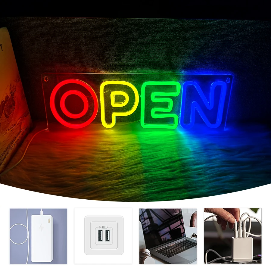Open LED Neon Signs Light Busi - Decor Lighting Opening Hours ulasan dan harga