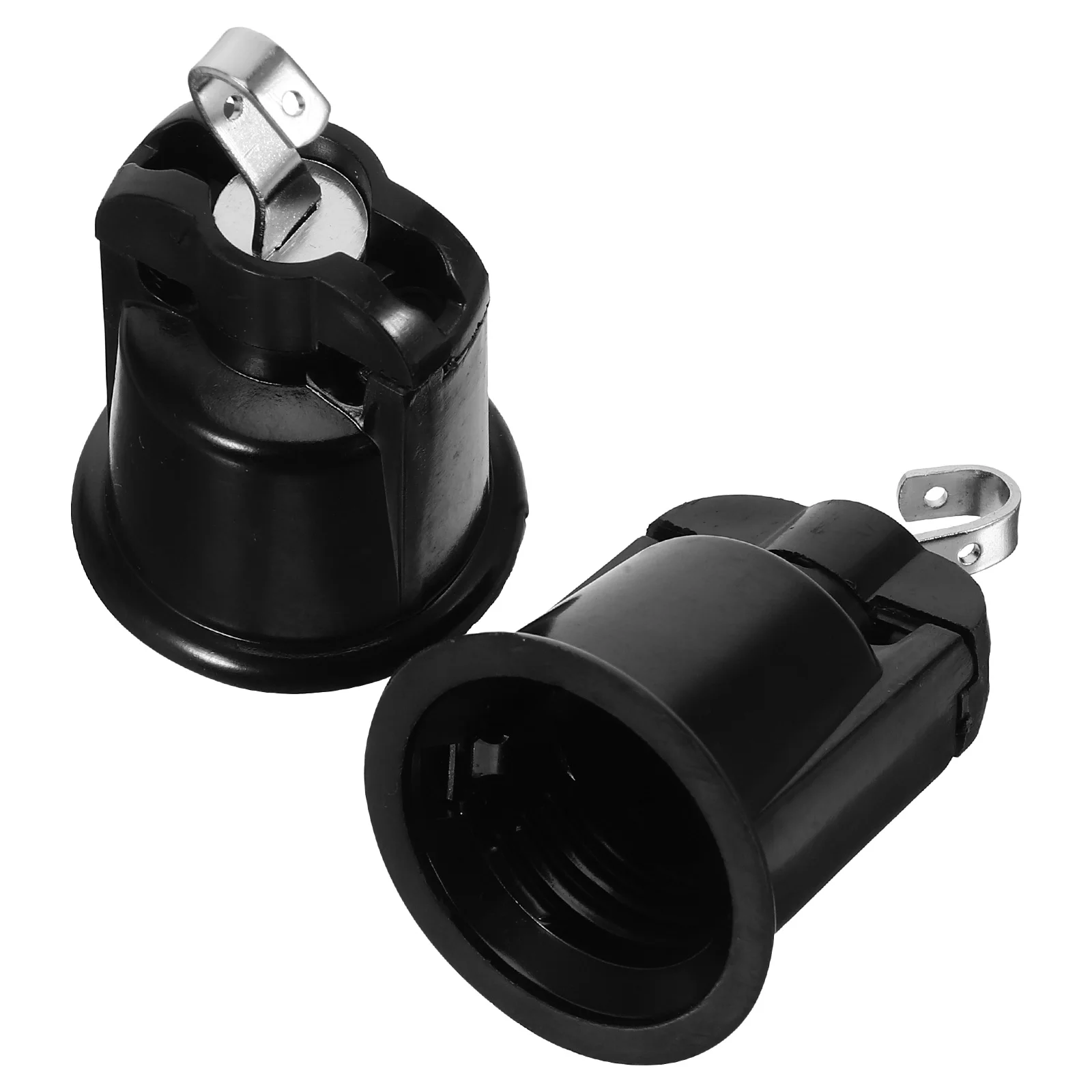 

2Pcs E26 Hanging Lamp Socket Bakelite Material Christmas Tree Light Holder Holiday Decoration Bulb Holder Lamp Bulb Socket