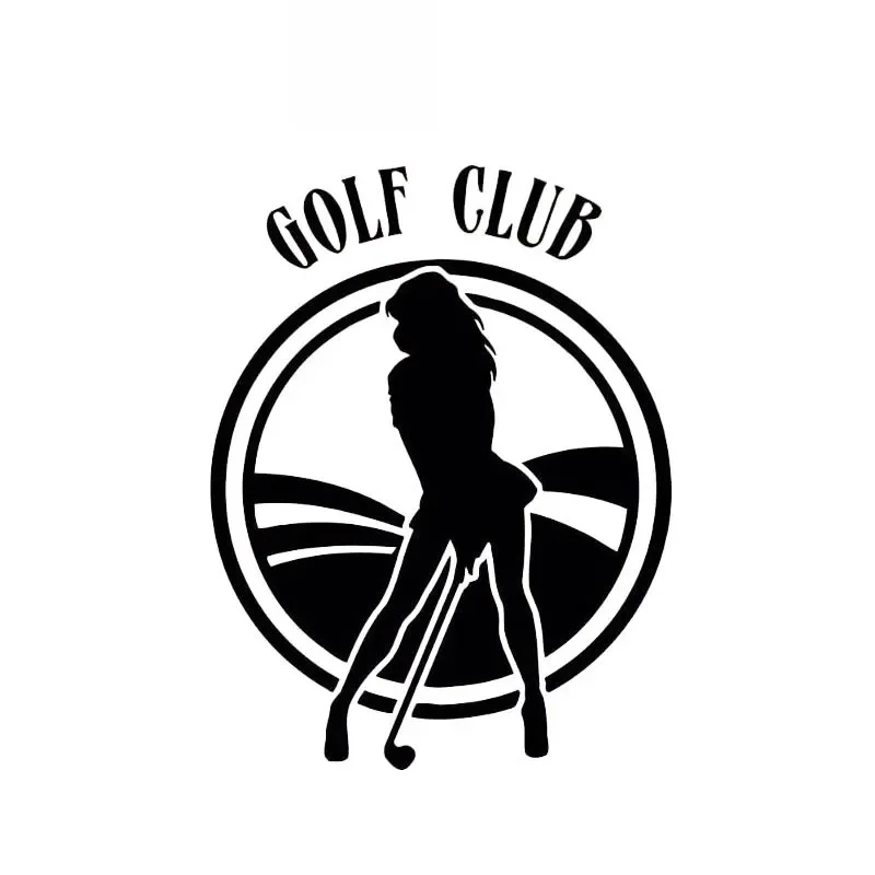 

Car Stickers Pay Attention To Sexy Girls Golf Clubs Popular Fashion Style Car Decoration PVC Stickers Black/white, 14cm*11cm