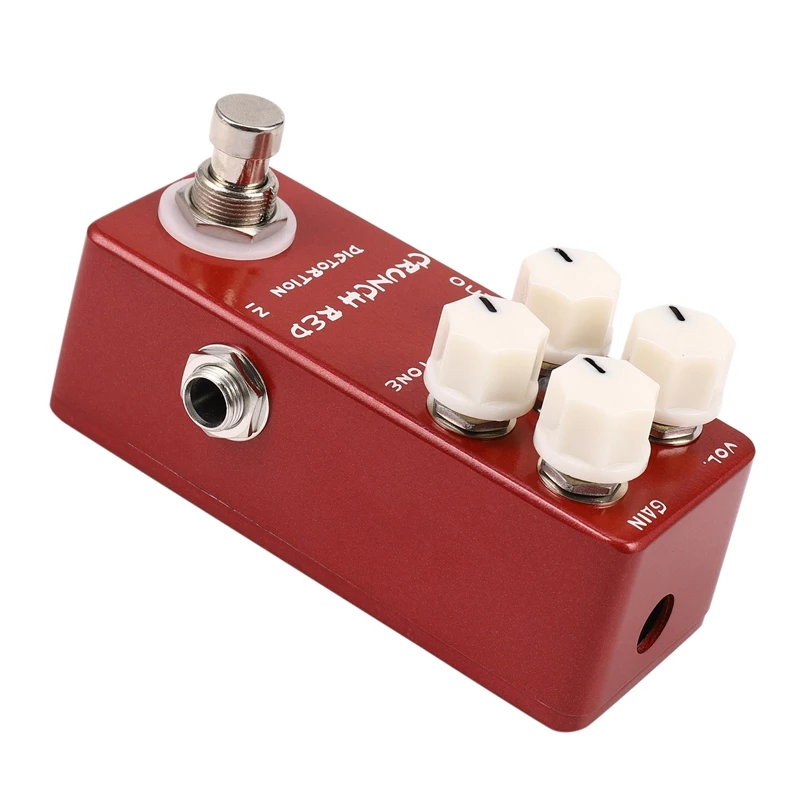 Mosky Mini Guitar Effect Pedal Mini Crunch Red Distortion Guitar Pedal True Bypass Full Metal Shell