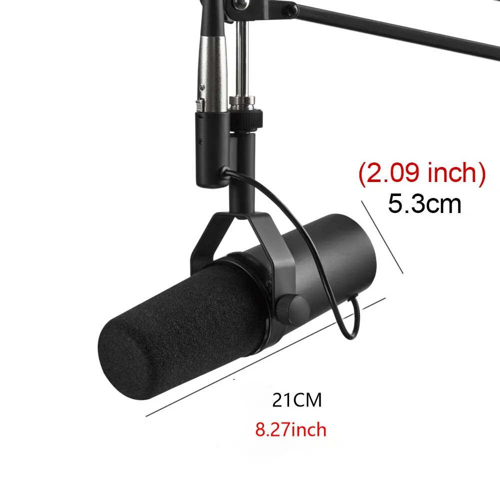 คุณภาพสูง SM7DB ไมโครโฟนแกนนําแบบไดนามิกเลือกการตอบสนองความถี่ในตัว Preamp สําหรับ Home Podcasting การบันทึก Broadcasting