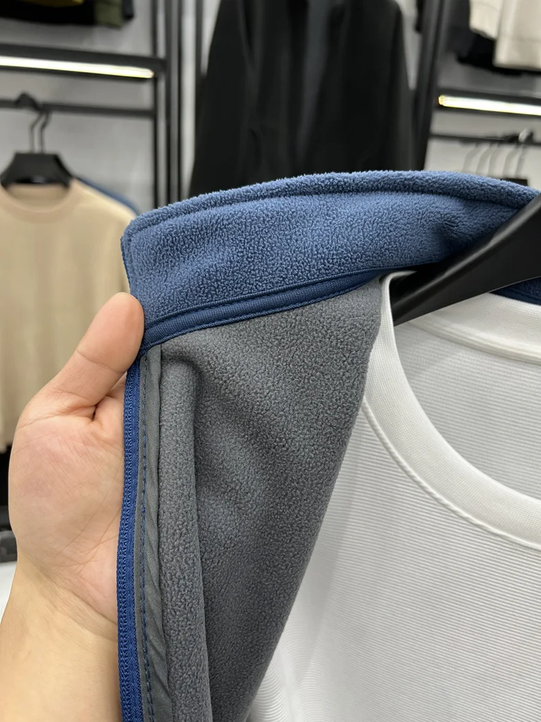 Luxuriöse Plüsch-Winterjacke mit Stehkragen für Herren, Designer-Marke, Pony-Stickerei, Modischer und Bequemer Reißverschluss-Mantel – Detail 22