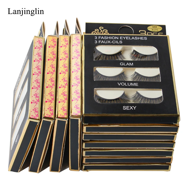 2-100boxes Faux Cils Wholesale Lashes 3D Faux Mink Lashes Natural short Full Strip Lashes Soft Natural Eyelashes Extension Tools