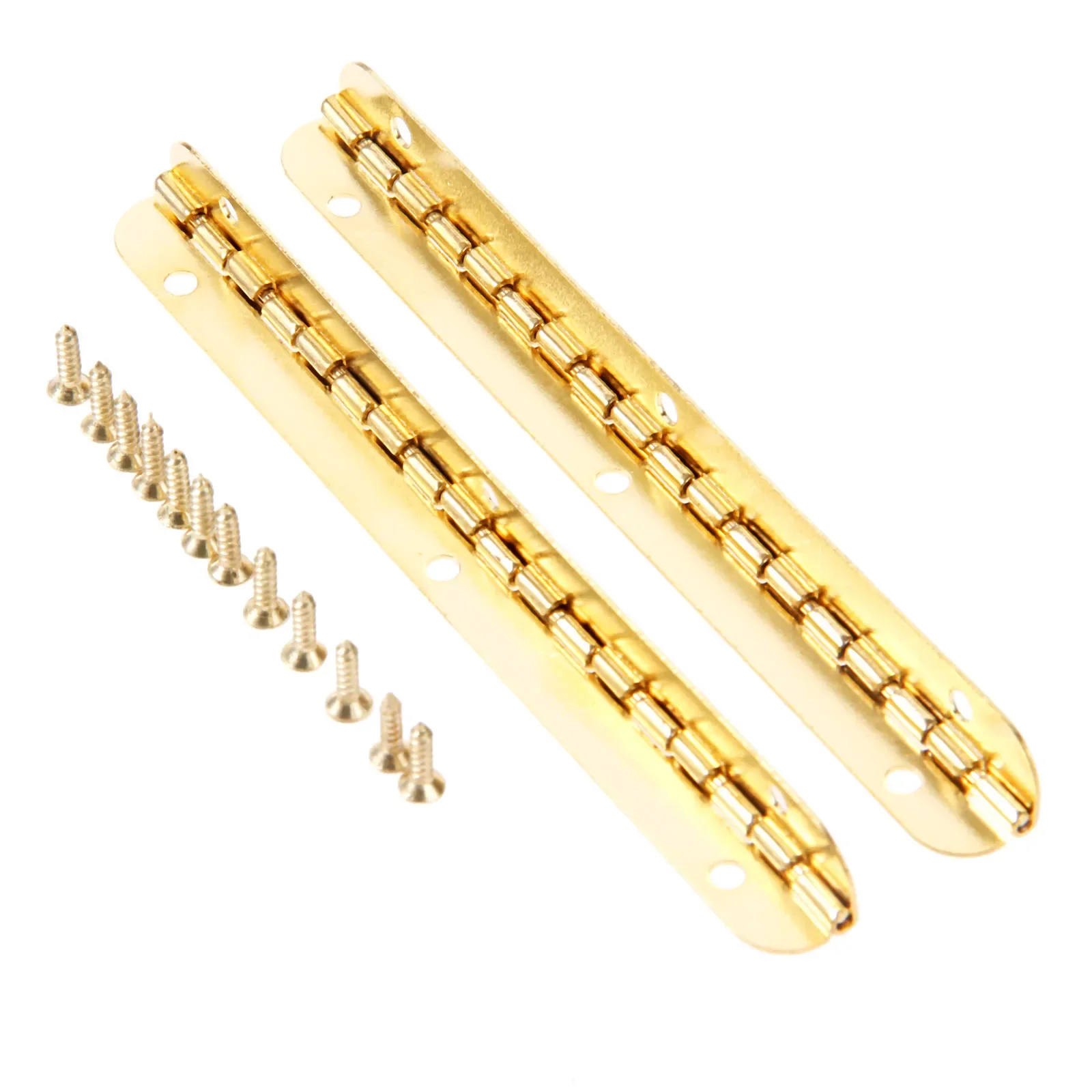 4pcs Golden Metal Hinges w/screw 100m*9mm Mini Long Hinge Furniture Hardware Cabinet Jewelry Box Wood Case Antique Vintage Hinge