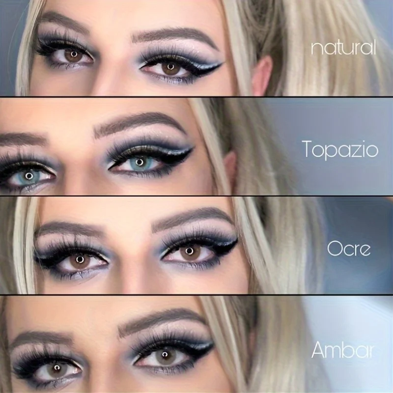 VISUASHOW Aurora lentes de contacto de Color ámbar para ojos maquillaje diario lente Natural Mel lentes de colores para alumnos pequeños cosméticos de belleza