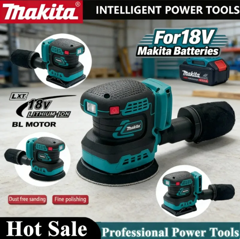 

Makita Cordless Random Orbit Sander Professional Lithium-Ion Polishing Machine Brushless Speed Control 18V Tool