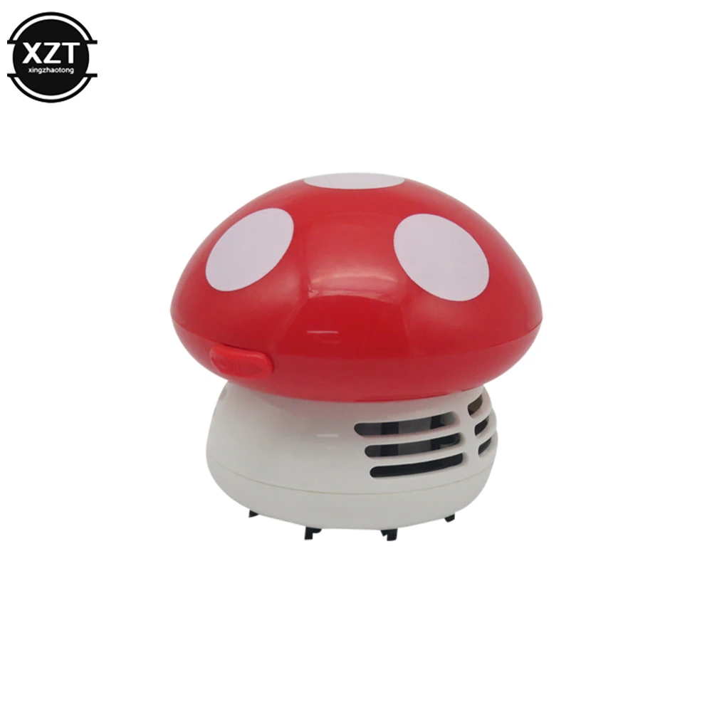 Handheld Mini Desktop Vacuum Cleaner Mushroom Shape Cleaner Desk Cleaner Eraser Dust Paper Dust Sweeper