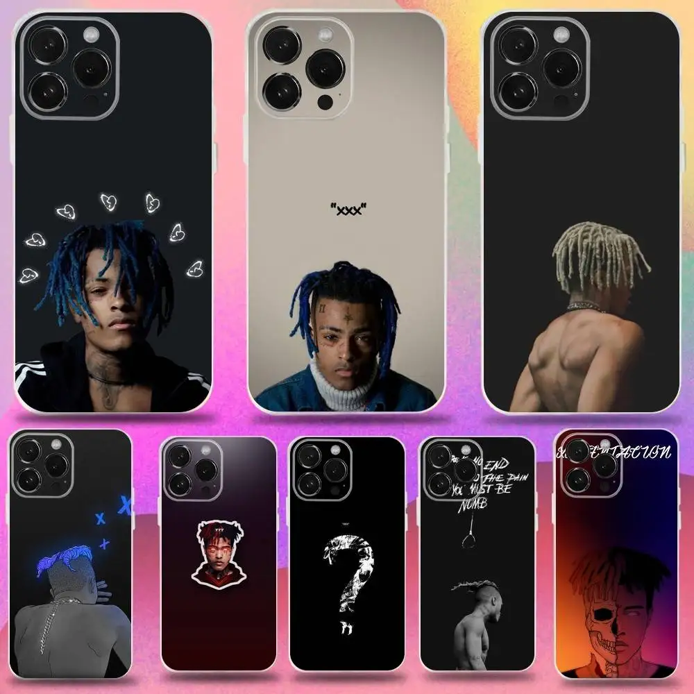 

Rapper X-XXXTentacion Phone Case For iPhone 16,15,14,13,12,11 Pro,Max,Plus,X,XS,XR,SE,Mini Transparent Silicone Soft