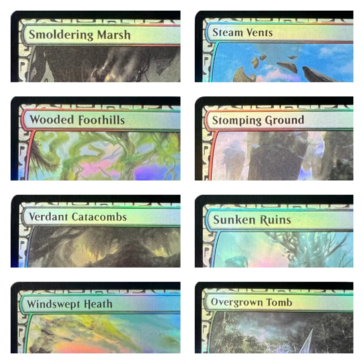 LK49 Foil Ancient Tomb Blood Crypt Dust Bowl Graven Cairns High-Quality TCG Proxy Cards (Black-Core)