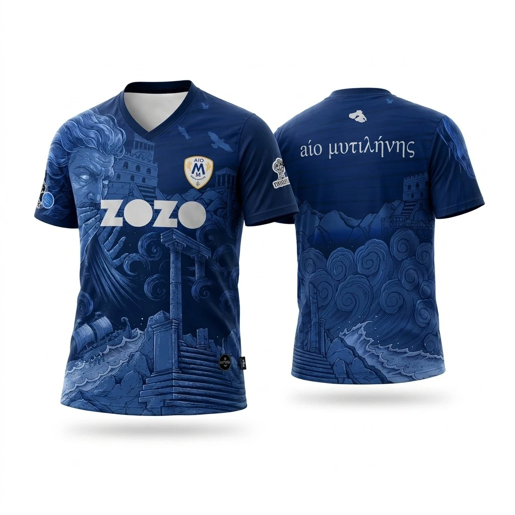 2026 AIO Mytilinis Greek Mythology Poseidon Premium Player Issue Jersey Blue Trendy Quick-drying Sports T Shirt Family Matching